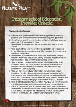 Primary School Education Provider Criteria and Guidance
