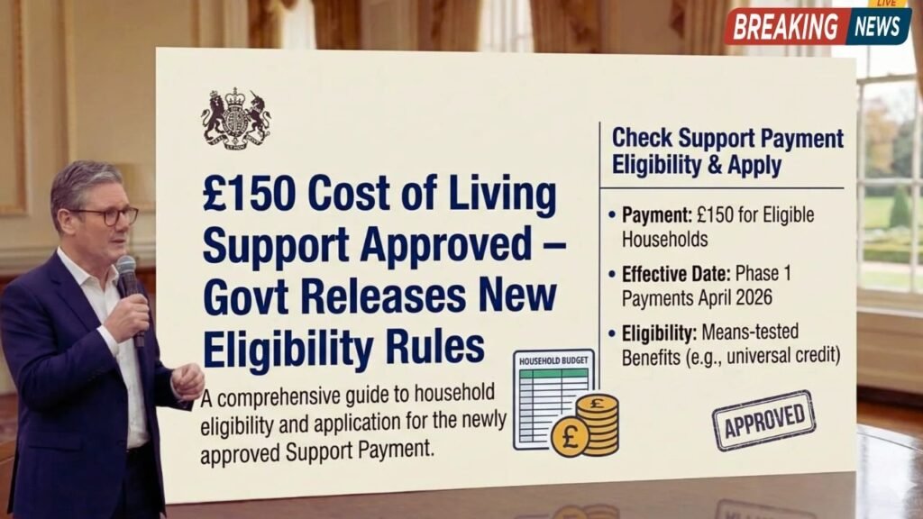 £150 Cost of Living Support Approved